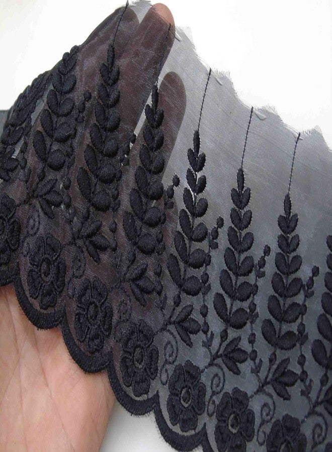 Strala Black Color Laces for Dresses, Sarees, Lehenga, Suits, Bags, Decorations, Borders, Crafts and Home Décor,Blouse (3 mtr) Design-606 - Image 1